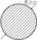 Круг нержавеющий (пруток) 20 мм.  95Х18 горячекатаный, матовый