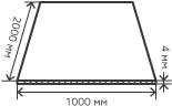 Лист нержавеющий  4х1000х2000  мм.  AISI 304 (08Х18Н10) горячекатаный,  матовый